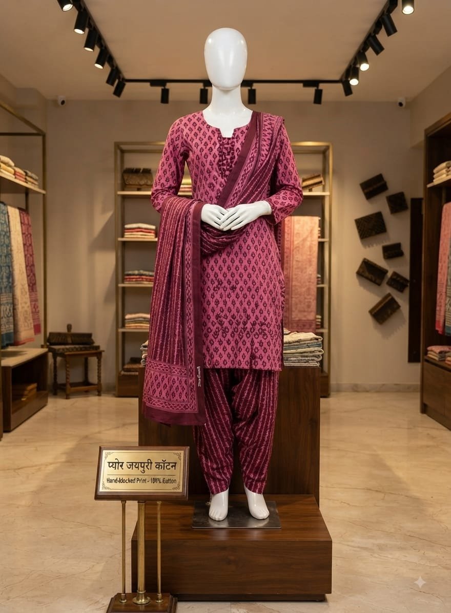 Dress Material Fabric : JAIPURI Cotton *