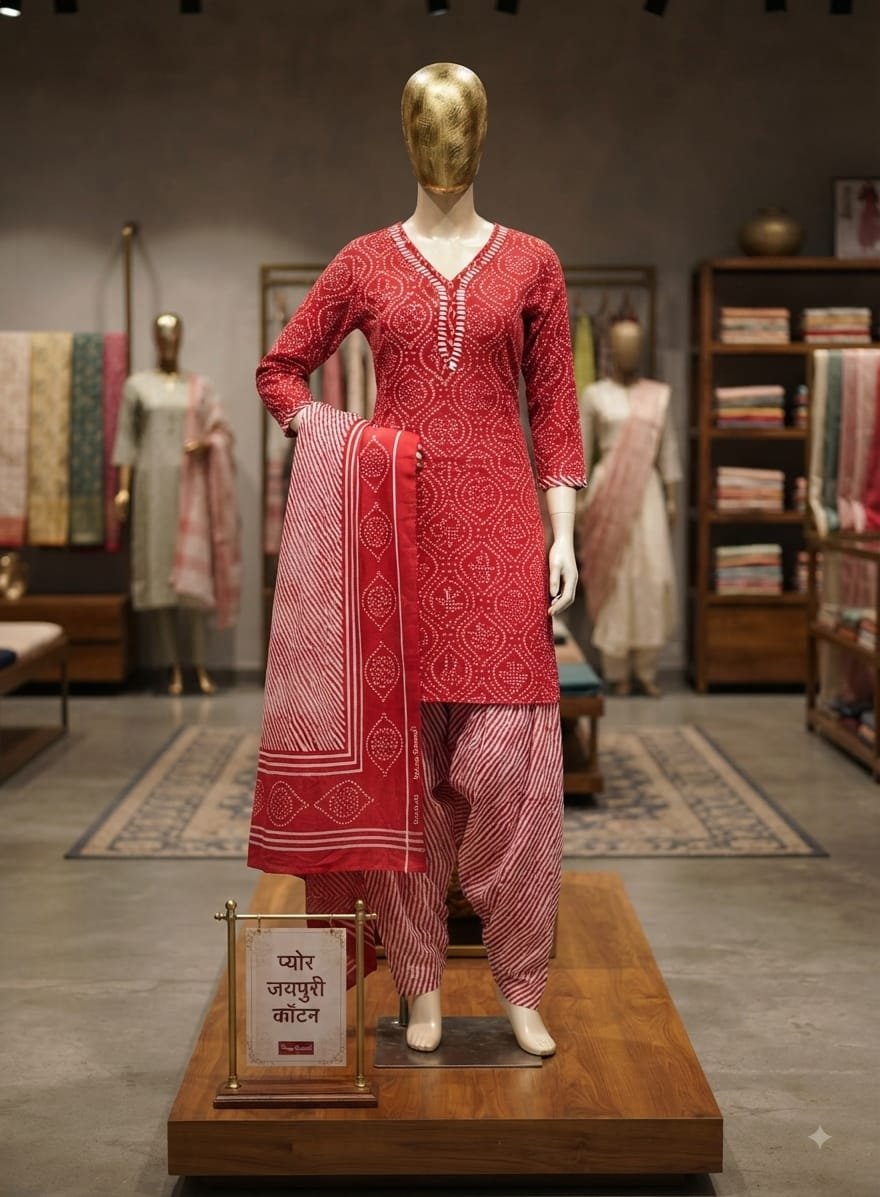 Dress Material Fabric : JAIPURI Cotton *