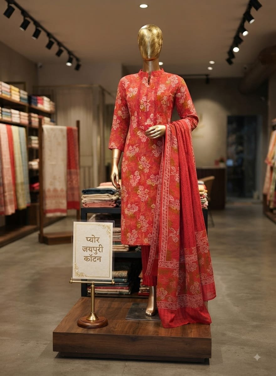 Dress Material Fabric : JAIPURI Cotton *