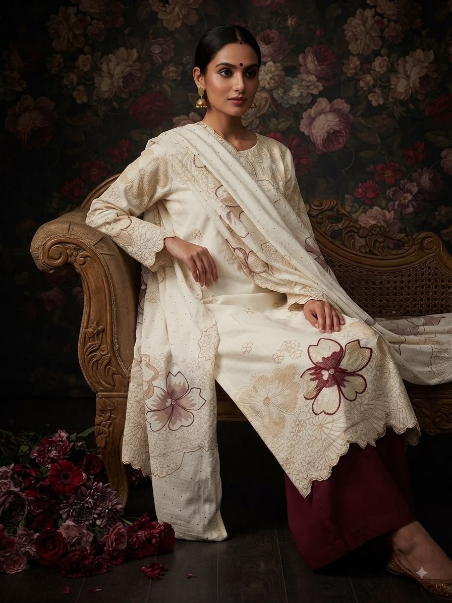 Rayon Fabric   👚Top. Pure Rayon cotton with daman embroidery work  Jari work 🦋